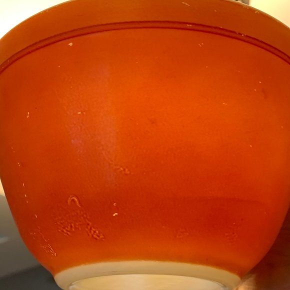 Vintage 1970s HTF Pyrex Earth Tones 400 CRS Burnt Orange/Rust 401-1 1/2 Pt Bowl - Picture 12 of 13